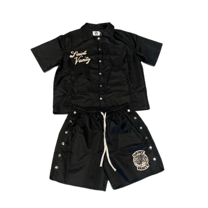 Black Saint Vanity Nylon Short Set