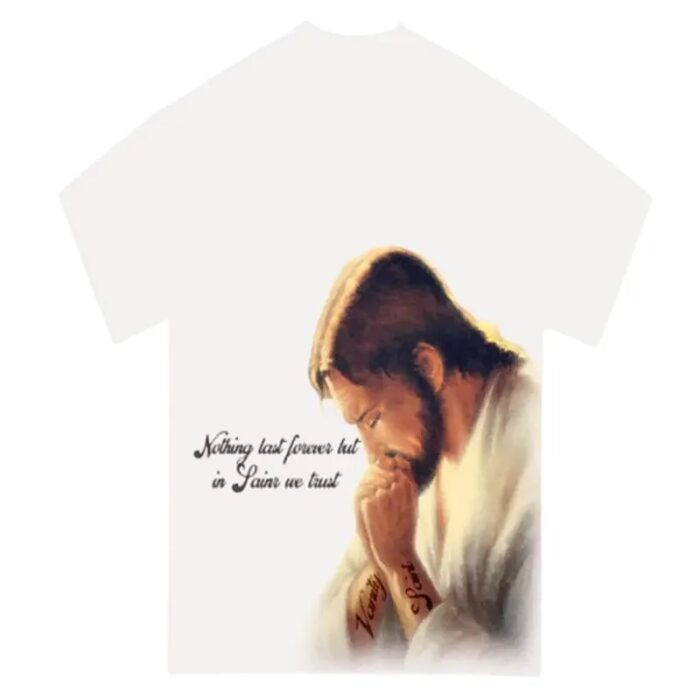 White Saint Vanity We Trust T-Shirt